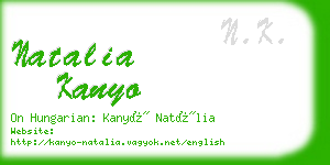 natalia kanyo business card